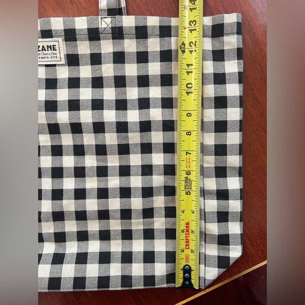 Sézane Checkered Tote Bag - Picture 6 of 9